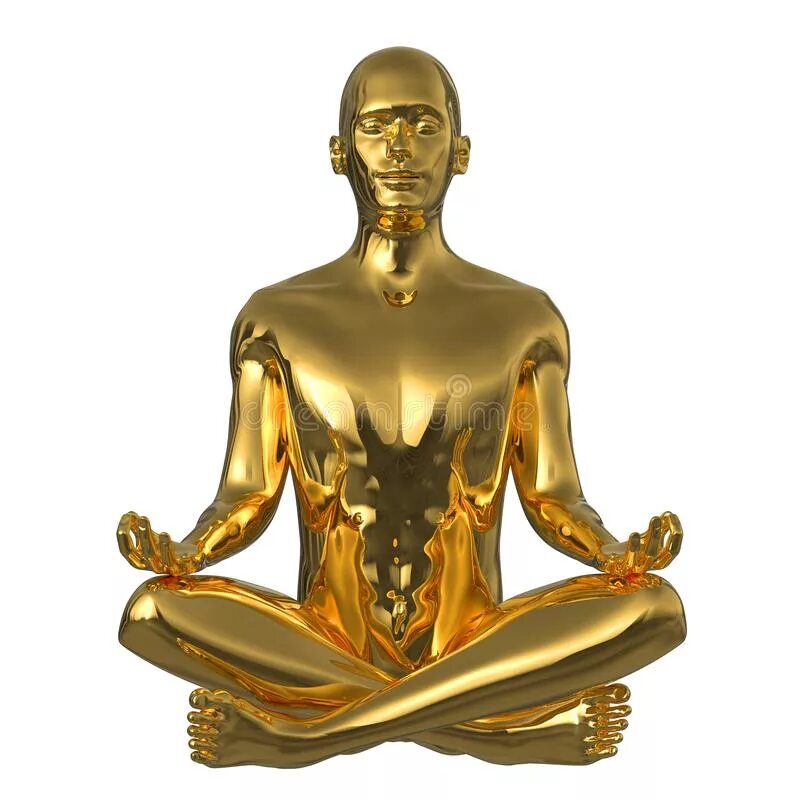 Золотая медитация. Статуэтка в позе лотоса. Золото медитация. Золотой йог скульптура. Поза золотого лотоса.
