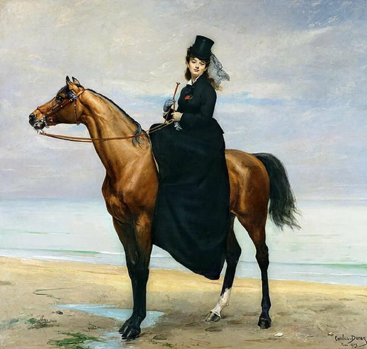 Учительница кони. Каролюс-Дюран. Ван Дейк конный портрет. Каролюс Дюран художник. Конный портрет мадемуазель Круазетт.
