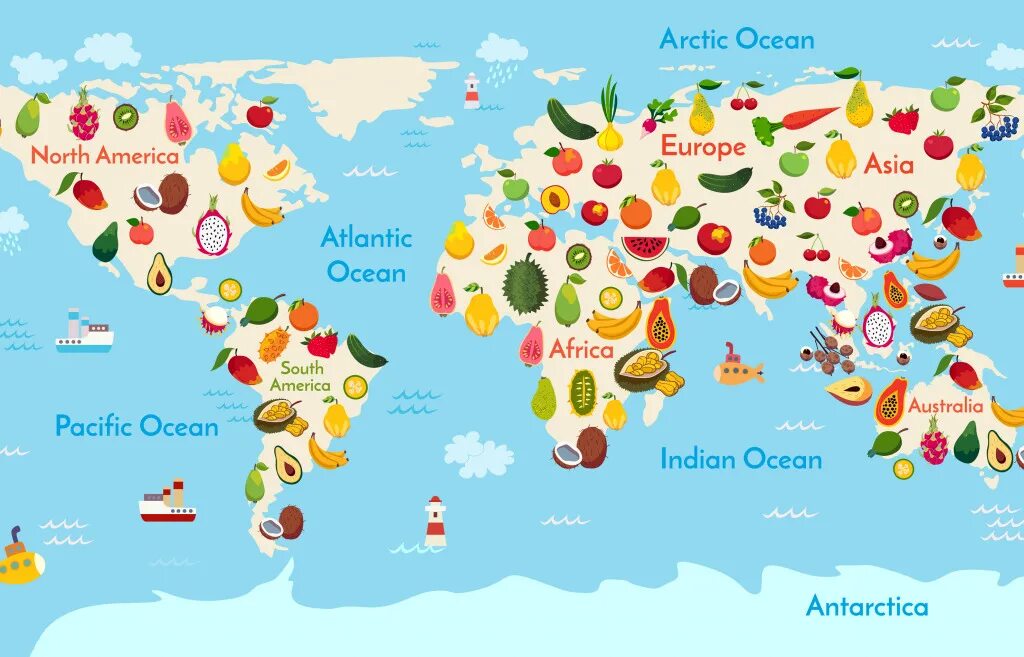 География овощей. Карту где стола