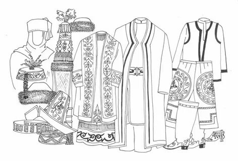 Тува ұлттық киімдерінің суреті