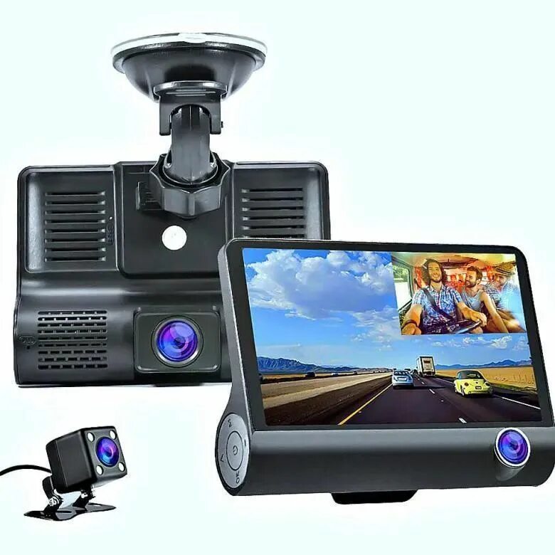 Видеорегистратор Eplutus DVR-h33, 3 камеры. Видеорегистратор cam Dual Camera Dash DVR car 1080p.