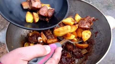 Сколько жарить картошку на костре