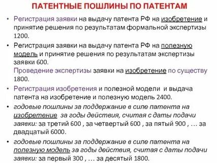 Положение о патентных пошлинах приложение. Положение о патентных пошлинах приложение