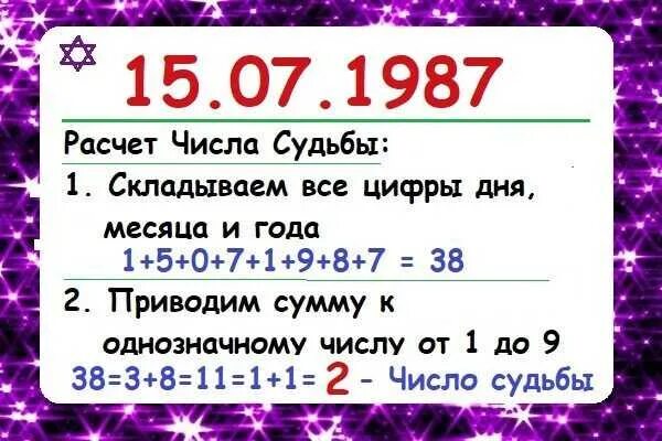 Номер судьбы 6. Число и судьба. Как посчитать число судьбы. Расчет числа судьбы. Число судьбы по числу рождения.