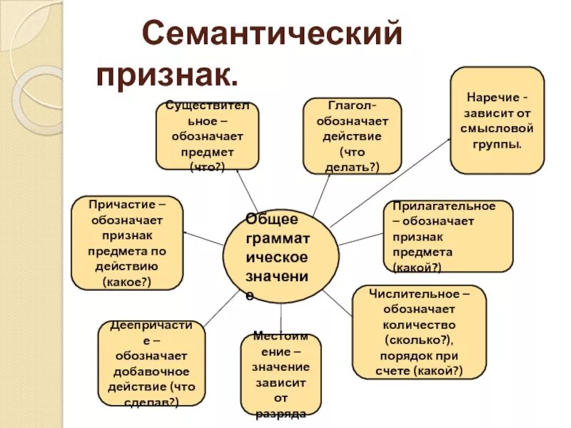 Смысловой признак прилагательного. Смысловой признак прилагательного