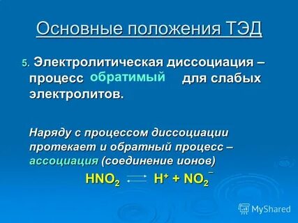 Диссоциация n2