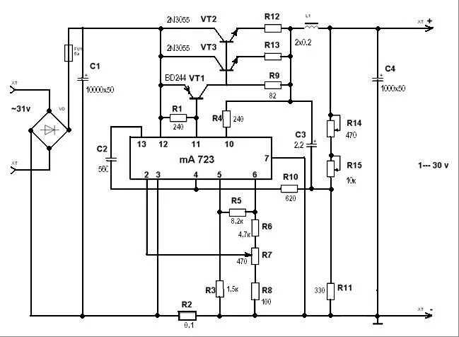 Лабораторный блок питания 723 схема. Схема лабораторного блока питания на микросхеме. Лабораторные блоки питания на lm723 схемы. Lm723 блок питания схема лабораторный блок питания. Схема блока питания на микросхеме