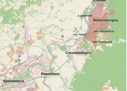 Расстояние железногорск красноярский