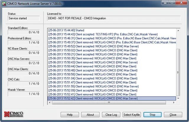 Remove client. Remove client