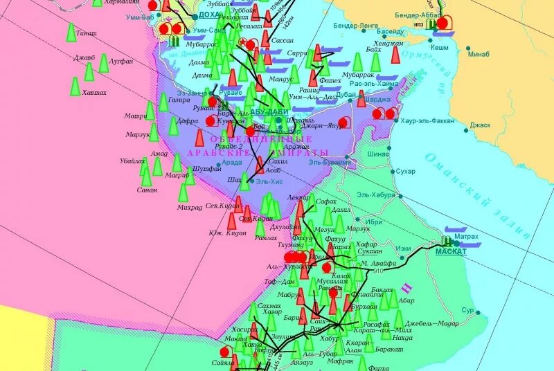 Нефть карта центр. Нефтяные месторождения Персидского залива. Карта месторождений нефти. Карта нефтяных месторождений в Оманском заливе. Месторождения нефти в персидском заливе карта.