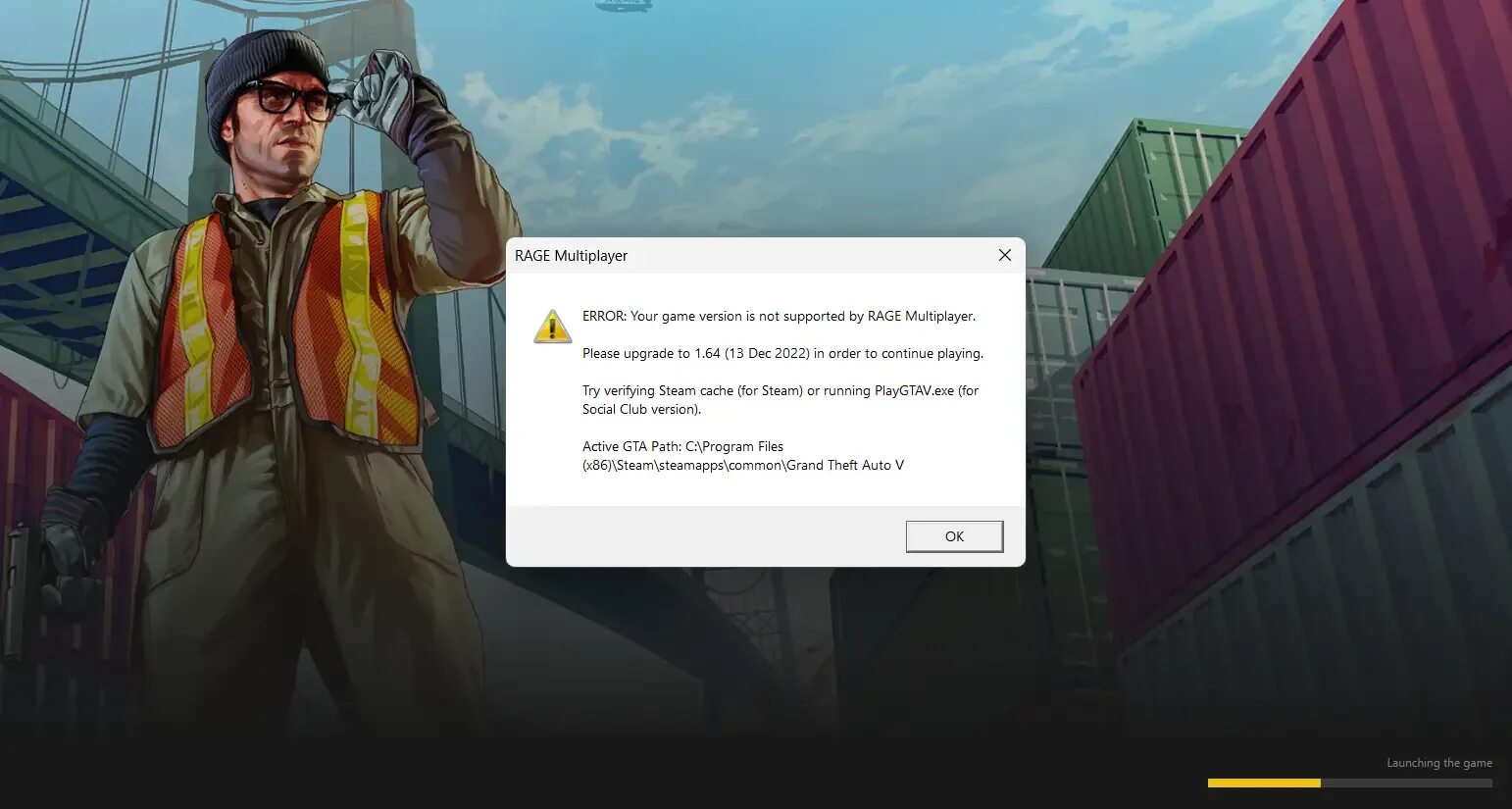 Rage mp error could not establish. Ошибка при запуске gta 5. при запуске гта 5 рп запускается обычная гта. ошибка rage mp. ошибка при запуске гта 5 рп.