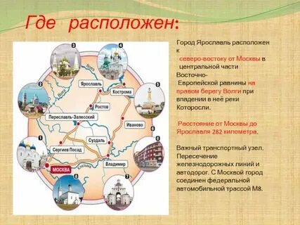 Расположите города в