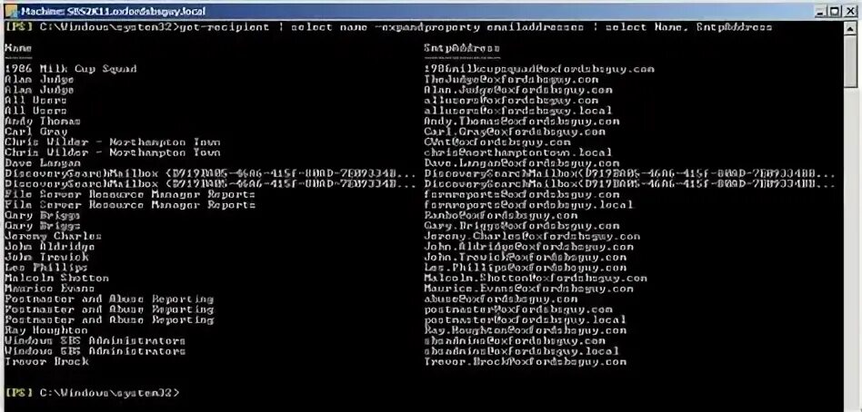 Exchange powershell