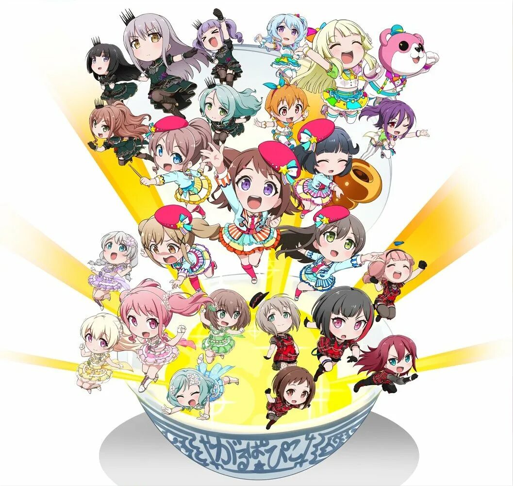 бандори попина. афтерглоу бандори. бандори персонажи. бэнг дрим персонажи. Bang dream игра.