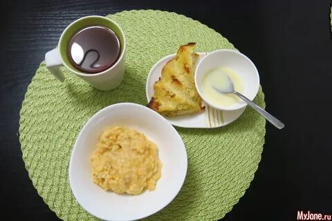 Каша с чаем