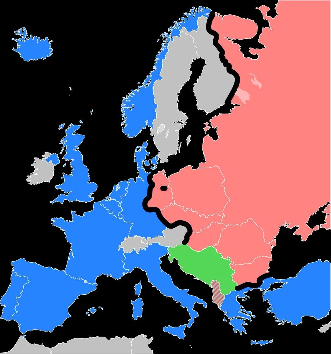 Европа железный занавес. Железный занавес на карте Европы. Границы железного занавеса. Железный занавес в Европе.