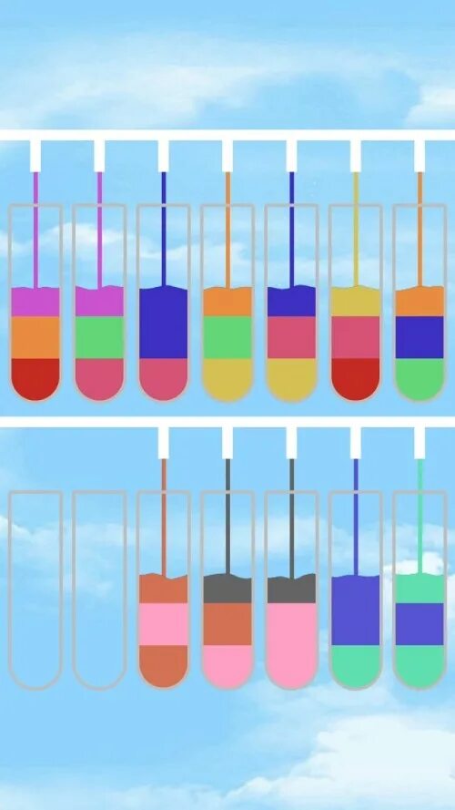 Игра сортировка цветов по колбу. Переливать колбочки игра. Игра жидкость в пробирках. Переливание цветной жидкости в пробирках. Игра с пробирками и цветами.