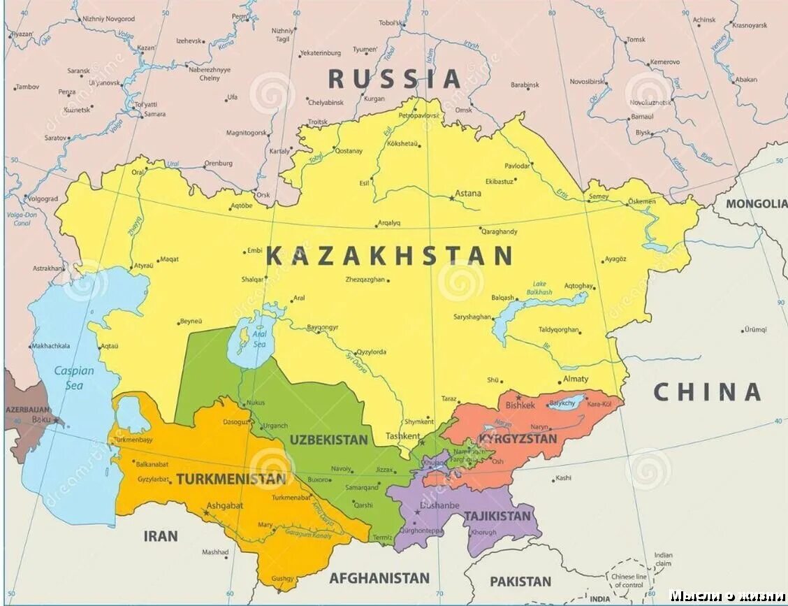 С какими странами граничит казахстан. Соседние государства с казахстаном. Границы казахстана на карте. Казахстан на карте с кем граничит. Страны граничащие с казахстаном.