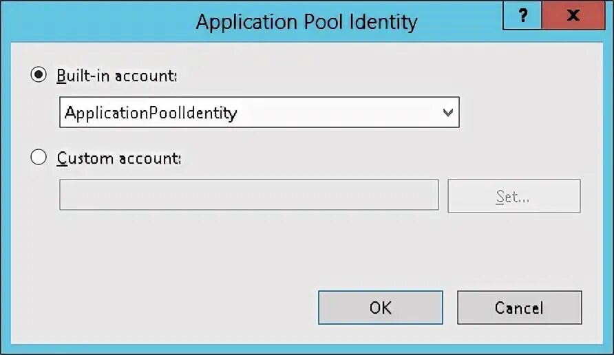 Carrier default app что это. Application pool identity.