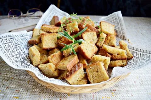 Гренки из белого хлеба для супа