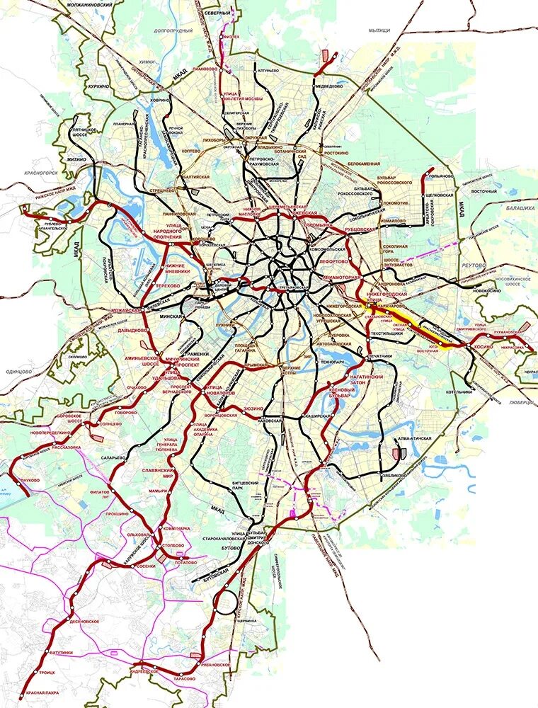 Московское метро план развития схема 2030 Мои перспективные транспортные схемы Наш транспорт