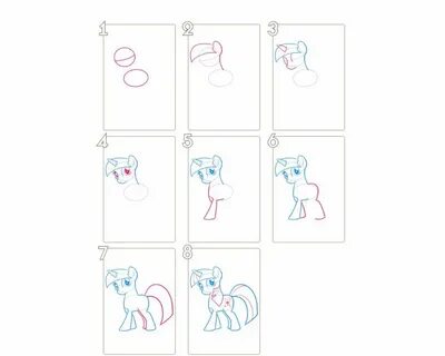 Как нарисовать пони из цифрового