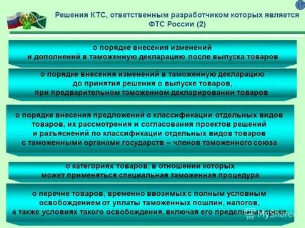 Освобождение от уплаты таможенных пошлин