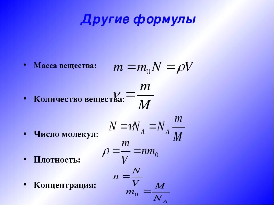 Формула массовой плотности. Формула нахождения количества молекул. Формулы нахождения массы вещества физика. Объем вещества формула физика. Формула массы через число молекул.