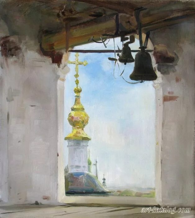 Церковь воскресенье утром. Звонари на колокольне Ивана Великого в живописи. Художник Косничев звонари.