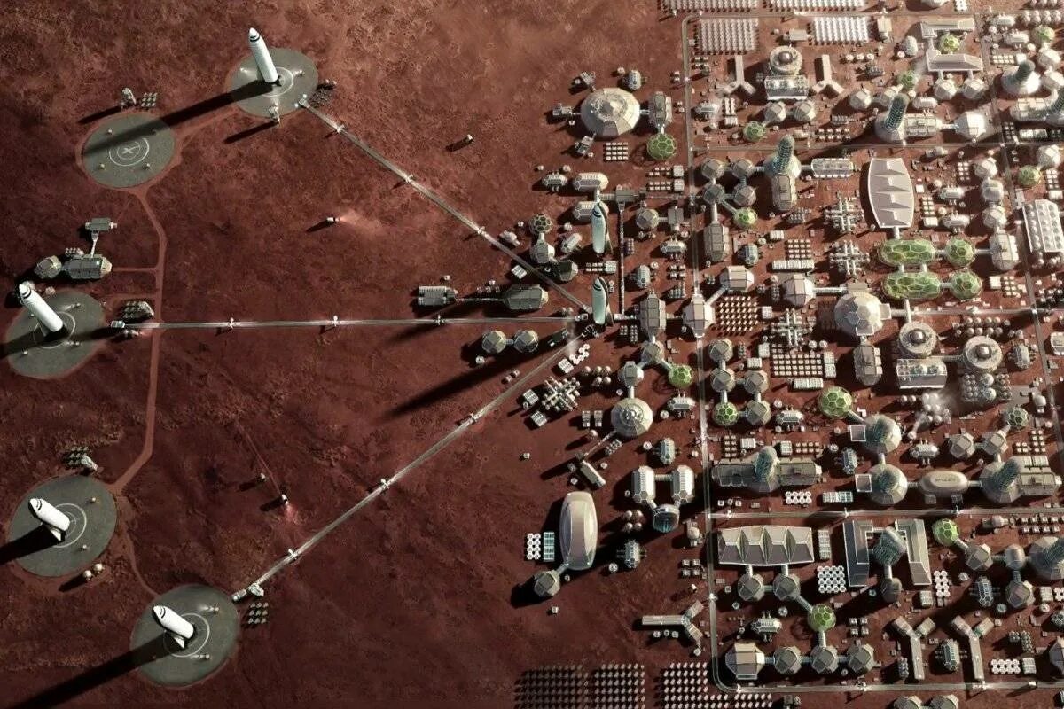 Колонизация Марса 2024. Колонизация Марса Илон Маск. Илон Маск город на Марсе.