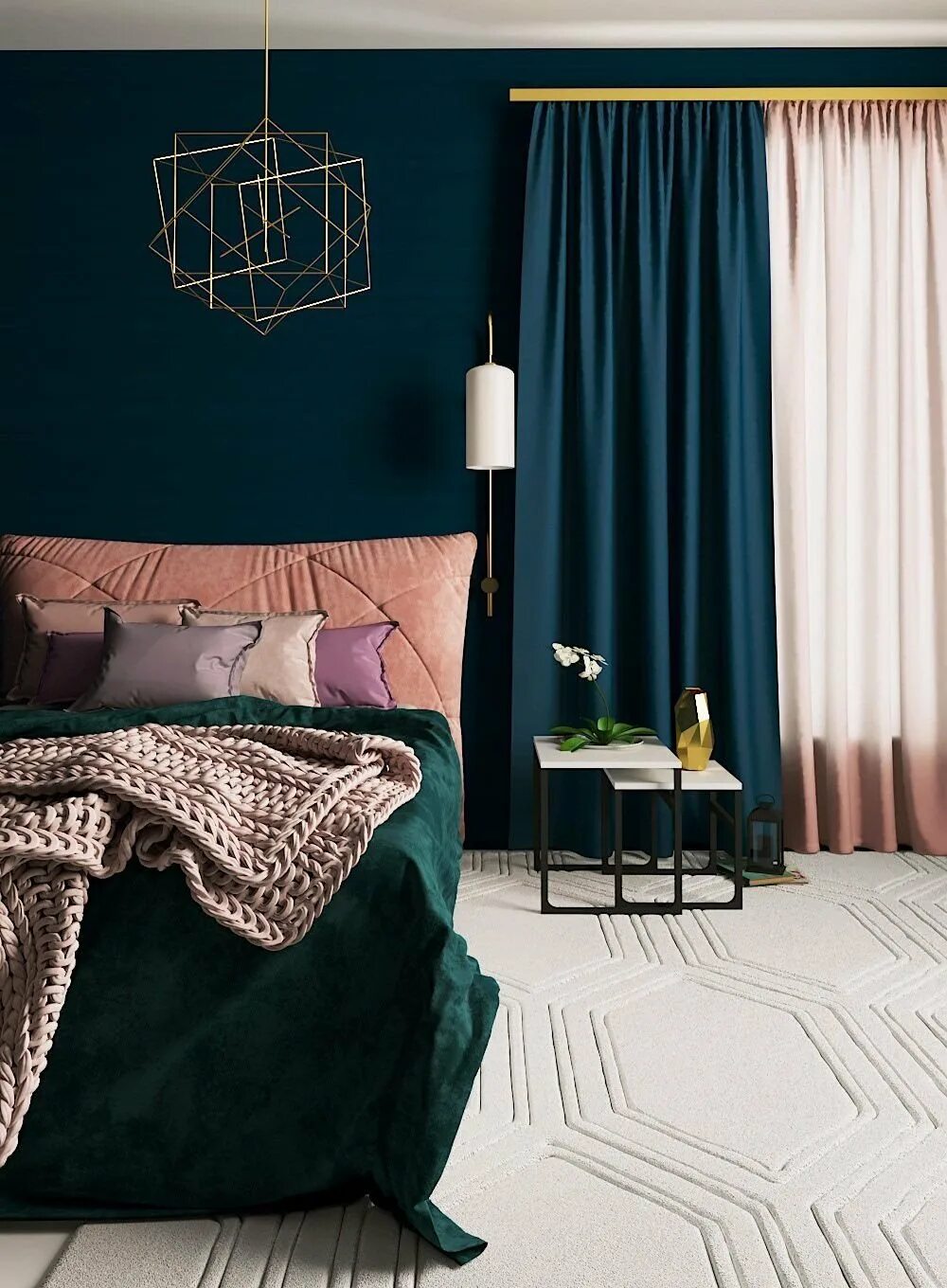 Изумрудный цвет в интерьере. Спальня в серо зеленом цвете. Спальня в серо изумрудных тонах. Серо зеленая спальня. Спальня в изумрудных тонах.