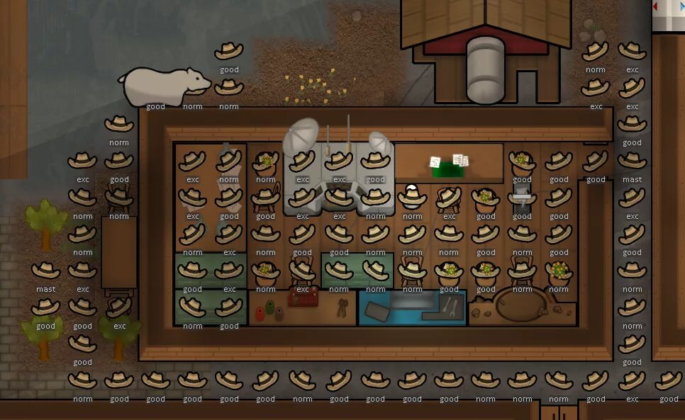 Rimworld как кормить животных. Загон римворлд. римворлд загон для животных. животноводство римворлд 1.4. rimworld загон.