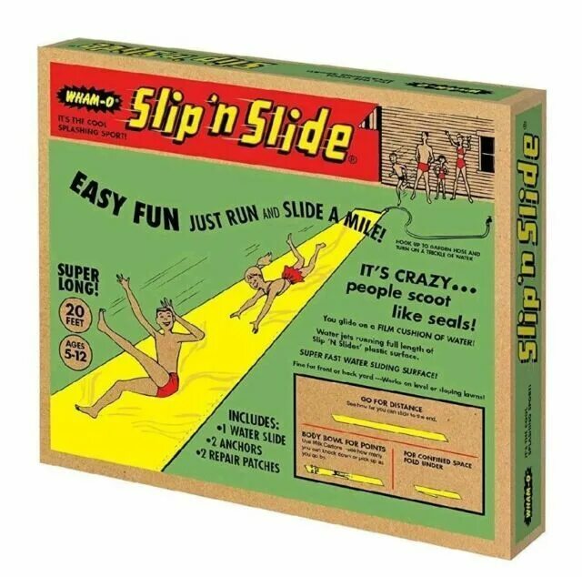 Slip n sliding. Slip&#039;n slide. wham-o игра &quot;растряси коробку&quot;. slip&#039;n slide перевод. slip vintage.