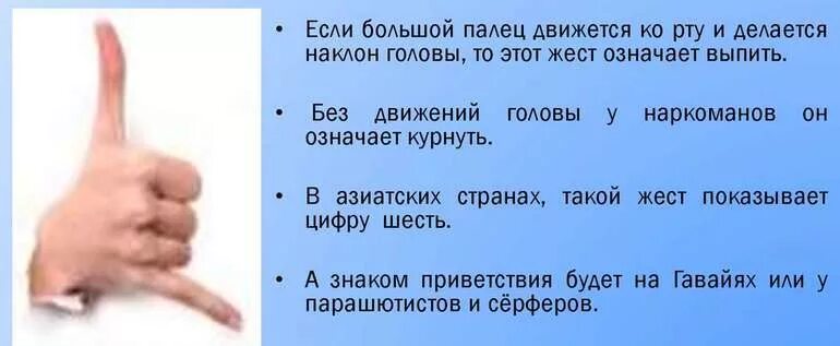 Что значит 52 у молодежи. Что означает большой палец и мизинец. Жест с большим пальцем и мизинцем. Жест оттопыренный мизинец и большой палец. Значение жеста большой палец и мизинец.