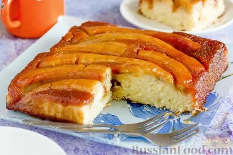 Пирог с бананами на молоке