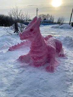 Картинки дракона из снега