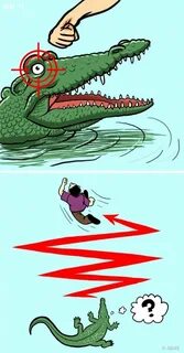 Убежал от крокодила