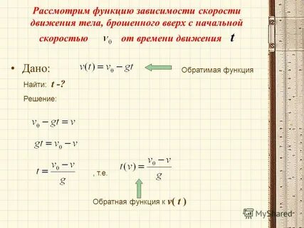 Как найти обратную функцию