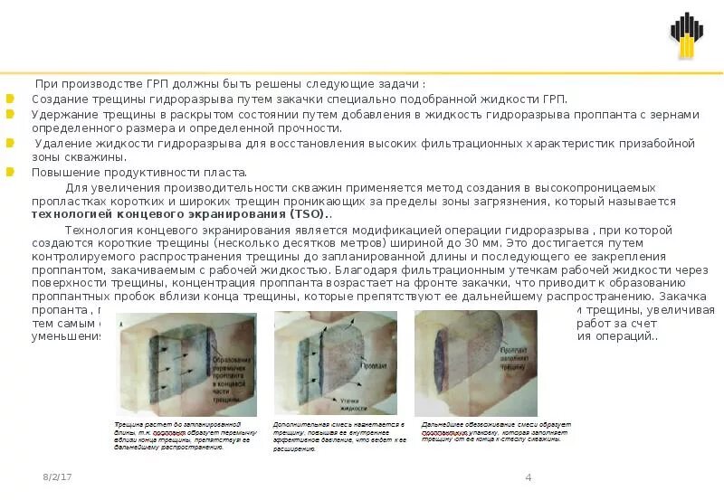 Распространение трещин. Концевое экранирование трещины ГРП. Технология концевого экранирования ГРП. Трещина гидроразрыва. Гидравлический разрыв пласта презентация.