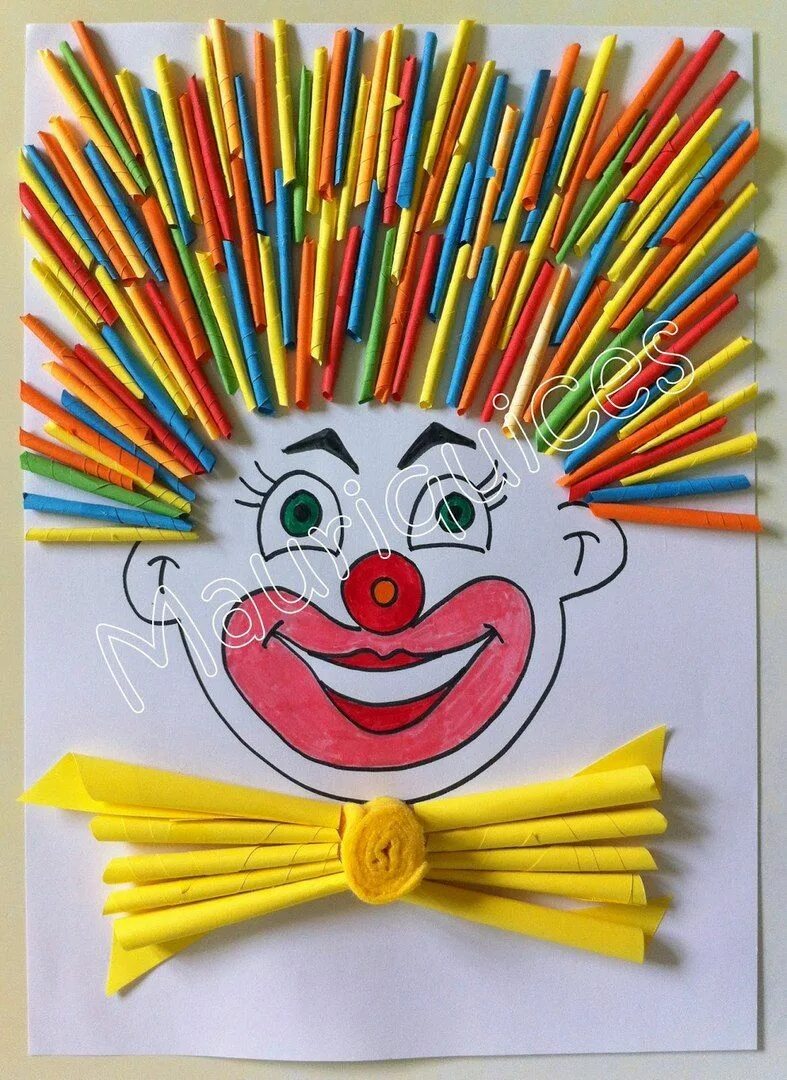 Клоун поделка для детей. Клоун поделка из бумаги. Клоун из бумаги аппликация. Необычные аппликации для детей. Поделка клоун из цветной бумаги.
