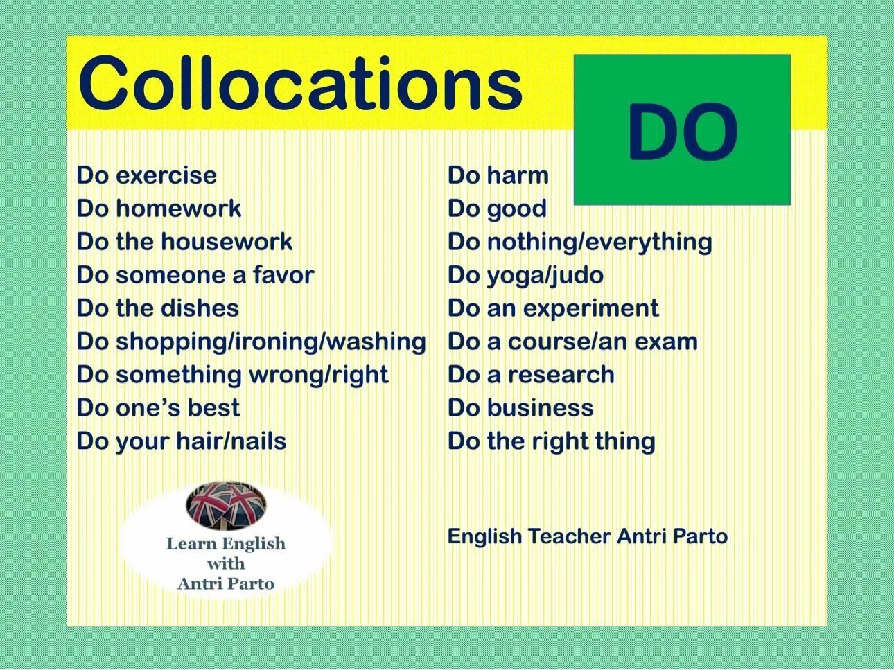 Collocations with do. Collocations в английском языке. Collocations make в английском языке. Самые популярные collocation. Do make exam