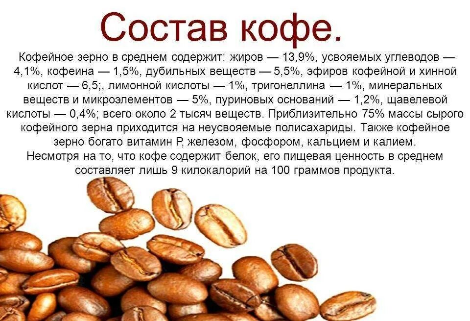 Химический состав кофейного зерна. Из чего состоит зерно кофе. Состав зерна кофе. Вещества содержащиеся в кофейном зерне.
