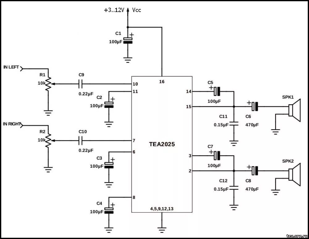MINI_STEREO_AMPLIFIER - Amplifier_Circuit - Circuit Diagram - SeekIC.com