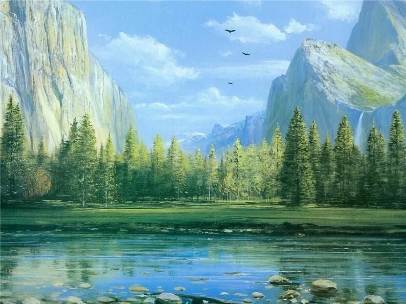 Готовый пейзаж. Художник peter ellenshaw. peter ellenshaw картины. художник питер элленшоу. петер ellenshaw пейзаж.