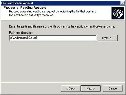Certificate path