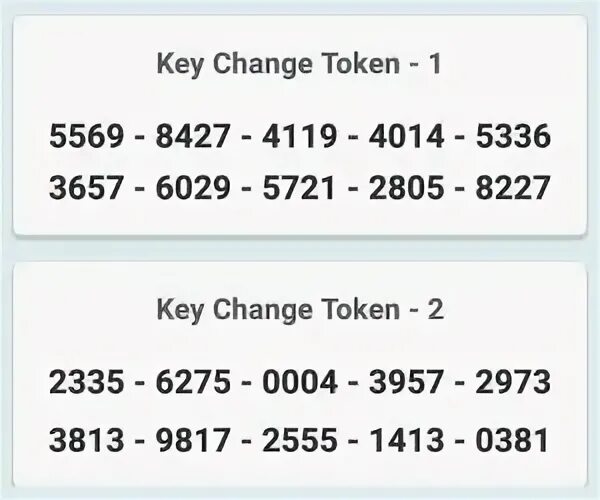 Token change. Token change