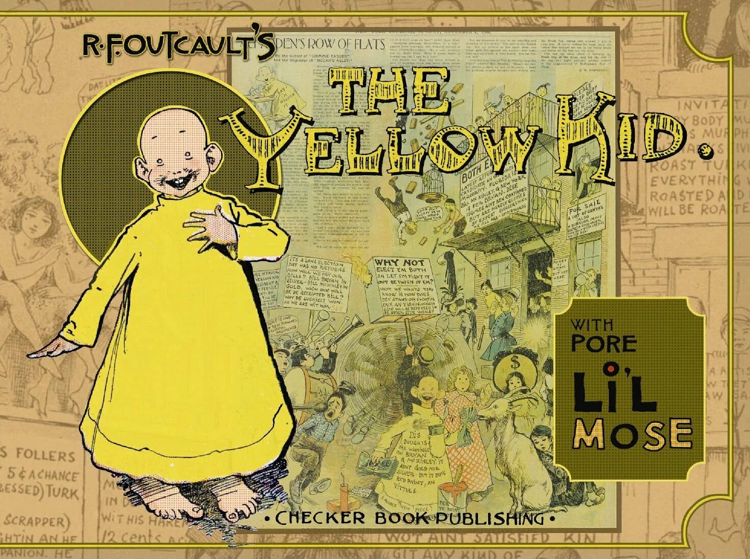 Желтый малыш. Ричард Аутколт желтый малыш. Джозеф Пулитцер первый комикс. Желтый малыш комикс. Пулитцер желтая пресса.