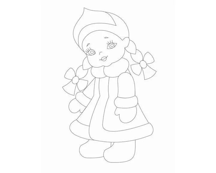 Аппликация девочка в шубке. Аппликация девочка в шубке. Аппликации "снегурочка". Снегурочка раскраска для детей. Объемная аппликация снегурочка.