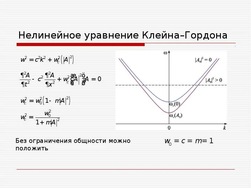 Уравнение клейна гордона фока для релятивистской частицы. Поле клейна гордона. Нелинейное уравнение клейна–гордона. Нелинейные уравнения. Уравнение клейна гордона фока.