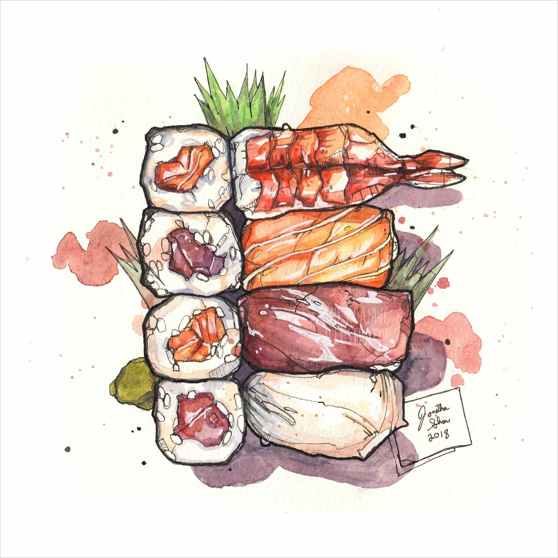 Суши и роллы. Роллы рисовать. Мультяшные роллы. Стилизованная еда. Суши котики арт.